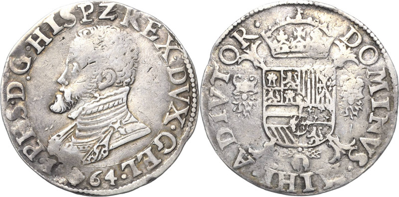 Niederlande-Geldern
Philipp II. von Spanien 1555-1598 1/2 Ecu 1564, Nijmegen 1/...