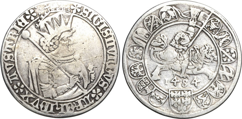 Habsburg
Erzherzog Sigismund 1446-1496 1/2 Guldiner 1484, Hall Stempelschneider...