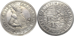 Habsburg
Erzherzog Ferdinand 1564-1595 Guldentaler zu 60 Kreuzern 1571, Hall Voglhuber 90/III Davenport 52 M./T. 203 Fast vorzüglich/vorzüglich