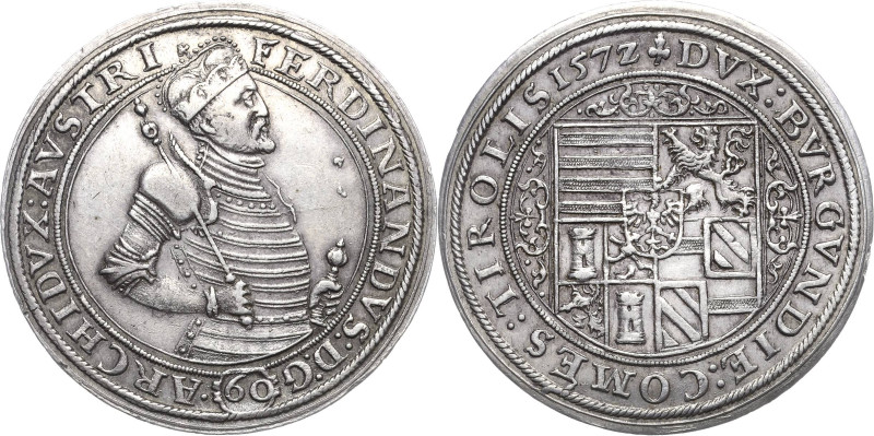 Habsburg
Erzherzog Ferdinand 1564-1595 Guldentaler zu 60 Kreuzern 1572, Hall Vo...