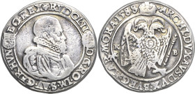 Habsburg
Rudolf II. 1576-1612 Taler 1588, KB-Kremnitz Voglhuber 100/III Davenport 8066 Huszar 1030 Sehr selten. Fassungsspuren, bearbeitet, fast sehr...