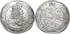 Habsburg
Leopold I. 1657-1705 Taler 1693, KB-Kremnitz Voglhuber 225/V Davenport 3263 Huszar 1373 Revers min. Belagreste, vorzüglich