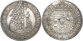 Habsburg
Leopold I. 1657-1705 Taler 1698, Hall Voglhuber 221/VI Davenport 3245 M./T. 756 Felder geglättet, sehr schön-vorzüglich