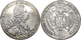 Habsburg
Karl VI. 1711-1740 Taler 1721, Hall Voglhuber 259/II Davenport 1053 M./T. 843 Prachtvolles Exemplar. Kl. Schrötlingsfehler, fast Stempelglan...
