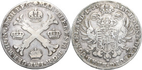 Habsburg
Maria Theresia 1740-1780 Taler 1765, Kopf-Brüssel Eypeltauer 438 Voglhuber 287 Davenport 1282 Delmonte 388 Sehr schön