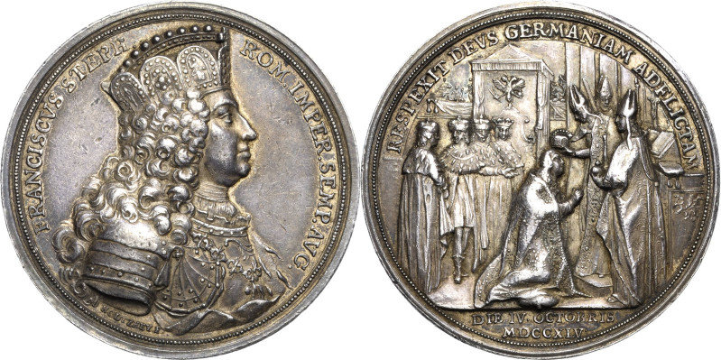 Habsburg
Franz I. 1745-1765 Silbermedaille 1745 (M. Holtzhey) Kaiserkrönung in ...