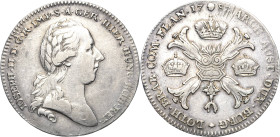 Habsburg
Josef II. 1764-1790 Taler 1786, Kopf-Brüssel Voglhuber 298 Davenport 1284 Jaeger 44 a Delmonte 293 Sehr schön-vorzüglich
