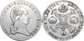 Habsburg
Franz II.(I.) 1792-1806 Taler 1794, M-Mailand Davenport 1390 Jaeger 134 Revers leicht justiert, sehr schön/sehr schön+