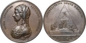 Habsburg
Franz II.(I.) 1792-1806 Bronzemedaille 1798 (Stuckhart) Tod von Erzherzogin Maria Christina. Brustbild / Kenotaph der Maria Christine in der...
