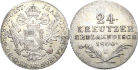 Habsburg
Franz II.(I.) 1792-1806 24 Kreuzer 1800, C-Prag Jaeger 115 Sehr schön-vorzüglich