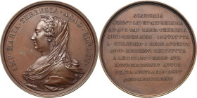 Kaiserreich Österreich
Franz Joseph I. 1848-1916 Bronzemedaille 1872 (B. Duvivier) 100-Jahrfeier der Akademie der Wissenschaften, Literatur und schön...