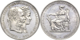 Kaiserreich Österreich
Franz Joseph I. 1848-1916 Doppelgulden 1879, Wien Silberhochzeit mit Elisabeth von Bayern - "Sisi" Jaeger 369 Davenport 31 Fas...