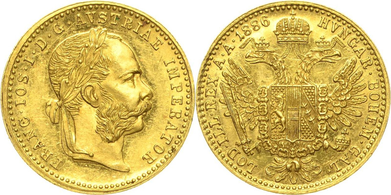 Kaiserreich Österreich
Franz Joseph I. 1848-1916 Dukat 1886, Wien Jaeger 344 Fr...