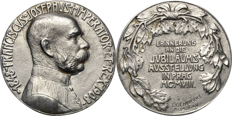 Kaiserreich Österreich
Franz Joseph I. 1848-1916 Versilberte Eisengussmedaille ...