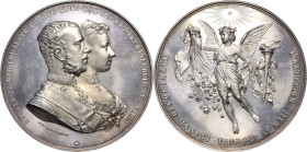 Kaiserreich Österreich
Kronprinz Rudolf 1858-1889 Silbermedaille 1881 (A. Scharff/J. Christlbauer) Vermählung mit Prinzessin Stefanie von Belgien, To...
