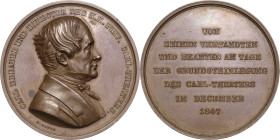 Medaillen
 Bronzemedaille 1846 (Lange) Die Grundsteinlegung zum Carl Theater. Brustbild nach rechts / 7 Zeilen Schrift. 46,5 mm, 52,38 g Hauser - Slg...