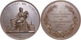 Medaillen
 Bronzemedaille 1869 (A. Scharff) 50-jähriges Jubiläum der Ersten Österreichischen Sparkasse. Sitzende Frauengestalt mit Füllhorn und Fasce...