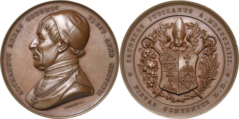 Medaillen
Göttweig Bronzemedaille 1843 (Cesar) 50-jähriges Priesterjubiläum von...