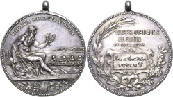 Medaillen
Wien Silbermedaille 1908 (unsigniert) Preismedaille der Stadt Wien anlässlich der Kaiserjubiläums Regatta - Wiener Regatta Verein. Flussgot...