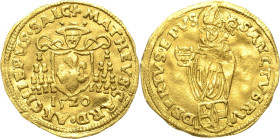 Geistlichkeiten - Salzburg
Matthäus Lang von Wellenburg 1519-1540 Dukat 1520. Umschriftenvariante mit SALC und SANCTVS statt SALZ und S Zöttl 162 Pro...