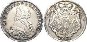 Geistlichkeiten - Salzburg
Sigismund III. von Schrattenbach 1753-1771 Taler 1768. Ohne Stempelschneidersignatur Zöttl 3013 Probszt 2301 Davenport 125...