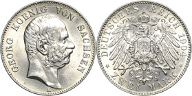 Sachsen
Georg 1902-1904 2 Mark 1904 E Jaeger 129 Vorzüglich-Stempelglanz/Stempelglanz