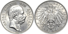 Sachsen
Georg 1902-1904 2 Mark 1904 E Auf seinen Tod Jaeger 132 Fast prägefrisch