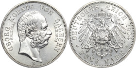 Sachsen
Georg 1902-1904 5 Mark 1904 E Auf seinen Tod Jaeger 133 Fast Stempelglanz