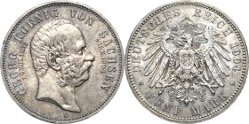 Sachsen
Georg 1902-1904 5 Mark 1904 E Auf seinen Tod Jaeger 133 Fast vorzüglich/vorzüglich