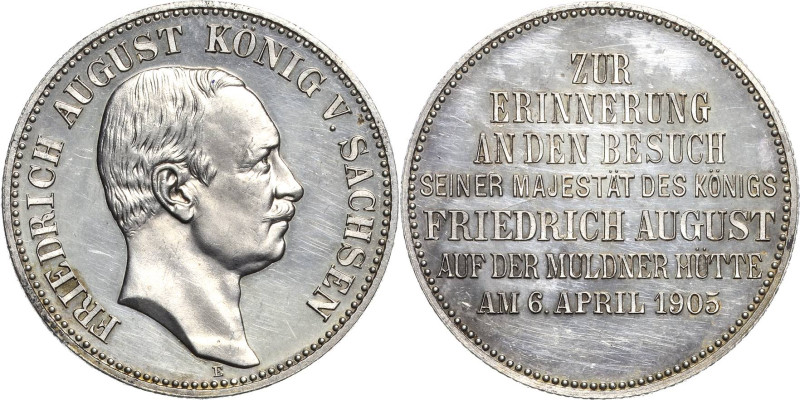 Sachsen
Friedrich August III. 1904-1918 Gedenkprägung in 2 Mark-Größe 1905 E Mü...