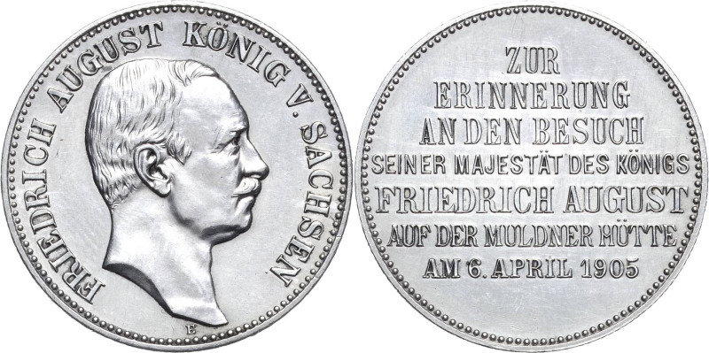 Sachsen
Friedrich August III. 1904-1918 Gedenkprägung in 2 Mark-Größe 1905 E Mü...