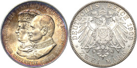 Sachsen
Friedrich August III. 1904-1918 2 Mark 1909 (E) Universität Leipzig Jaeger 138 Prachtvolles Exemplar mit herrlicher Patina. Stempelglanz