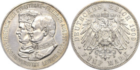 Sachsen
Friedrich August III. 1904-1918 5 Mark 1909 (E) Universität Leipzig Jaeger 139 Vorzüglich