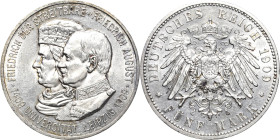 Sachsen
Friedrich August III. 1904-1918 5 Mark 1909 (E) Universität Leipzig Jaeger 139 Kl. Kratzer, sehr schön-vorzüglich