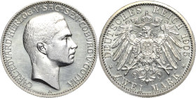 Sachsen-Coburg-Gotha
Carl Eduard 1900-1918 2 Mark 1905 A Jaeger 147 Avers leicht berieben, Polierte Platte-/Polierte Platte