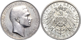 Sachsen-Coburg-Gotha
Carl Eduard 1900-1918 2 Mark 1905 A Jaeger 147 Sehr schön-vorzüglich/vorzüglich