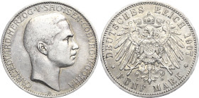Sachsen-Coburg-Gotha
Carl Eduard 1900-1918 5 Mark 1907 A Jaeger 148 Sehr schön/sehr schön