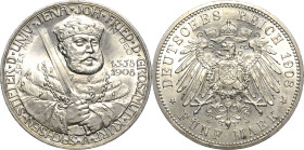 Sachsen-Weimar-Eisenach
Wilhelm Ernst 1901-1918 5 Mark 1908 (A) Universität Jena Jaeger 161 Kl. Randfehler, fast Stempelglanz