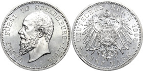 Schaumburg-Lippe
Georg 1893-1911 5 Mark 1898 A Jaeger 165 Vorzüglich-Stempelglanz