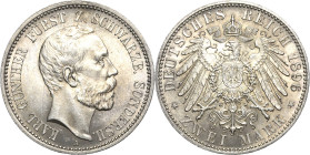 Schwarzburg-Sondershausen
Karl Günther 1880-1909 2 Mark 1896 A Jaeger 168 Avers kl. Kratzer, vorzüglich-Stempelglanz