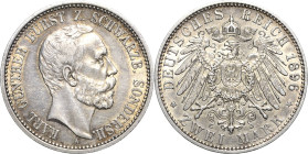 Schwarzburg-Sondershausen
Karl Günther 1880-1909 2 Mark 1896 A Jaeger 168 Sehr schön+