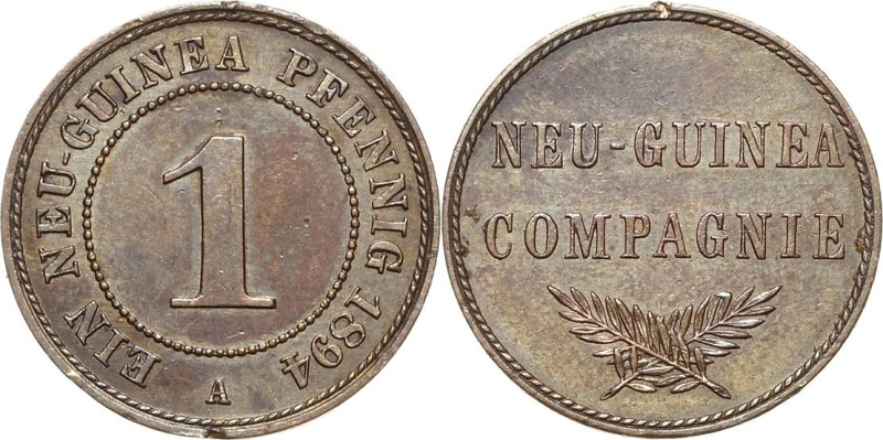 Deutsch-Neuguinea
 1 Neu-Guinea Pfennig 1894 A Jaeger 701 Randfehler, fast vorz...