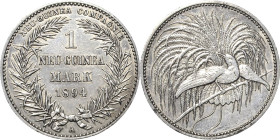 Deutsch-Neuguinea
 1 Neu-Guinea-Mark 1894 A Jaeger 705 Kl. Randfehler, sehr schön-vorzüglich