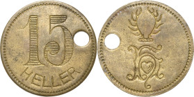 Deutsch-Ostafrika
 Messingmarke o.J. Plantagengeld. 16 Heller der Hirsch Plantage. Wertzahl darunter Heller/ Emblem. 30,1 mm, 5,81 g. Originallochung...