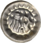 Brandenburg, Markgrafschaft
Friedrich II. 1440-1470 Hohlpfennig, Stendal Halber Adler und 4 Steine im Strahlenrand. Die Federn der Adlerschwingen fal...