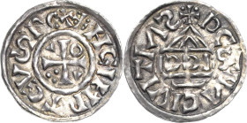 Regensburg, Herzoglich bayerische Münzstätte
Heinrich IV., der Heilige, als König Heinrich II. 1002-1024 Denar um 1002/1009. Münzmeister ICCI. Kreuz,...