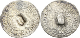 Sachsen, Haus Wettin, Groschenzeit
Kurfürst Friedrich II. von Sachsen, der Sanftmütige 1428-1464 Schwertgroschen o.J. (1457/1462), beiderseits Lilie-...