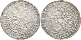 Sachsen, Haus Wettin, Groschenzeit
Kurfürst Friedrich II. von Sachsen, der Sanftmütige 1428-1464 Schwertgroschen o.J. (1457/1464), beiderseits Lilie-...