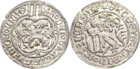Sachsen, Haus Wettin, Groschenzeit
Kurfürst Friedrich II. von Sachsen, der Sanftmütige 1428-1464 Pfahlschildgroschen o.J. (1442/1449), Schrägkreuz/6-...