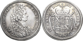 Bamberg-Bistum
Lothar Franz von Schönborn 1693-1729 Taler 1696, GFN-Nürnberg Krug 369 a Heller 294 Davenport 5066 Slg. Walther 485 Sehr selten. Vorzü...